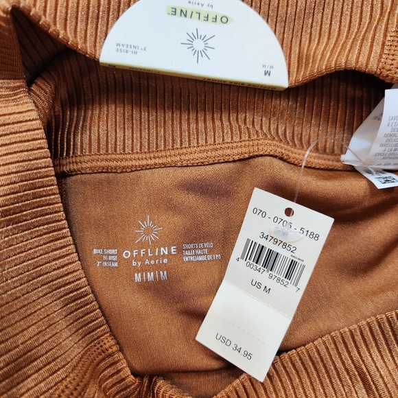 Aerie Offline High Rise Crossover Ribbed Bike Shorts Size Medium NWT - Picture 4 of 4